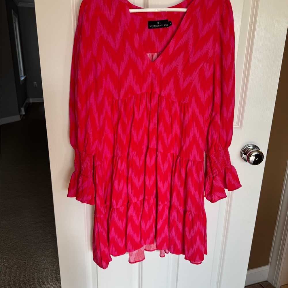 Pomander Place Pink Ruffled Dress